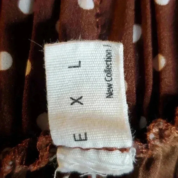 Exlura Polka Dot Pleated Midi Skirt w/ Pockets sz M - Picture 7 of 9